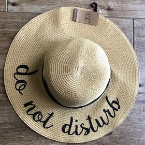 C.C brimmed Do Not Disturb Hat NWT